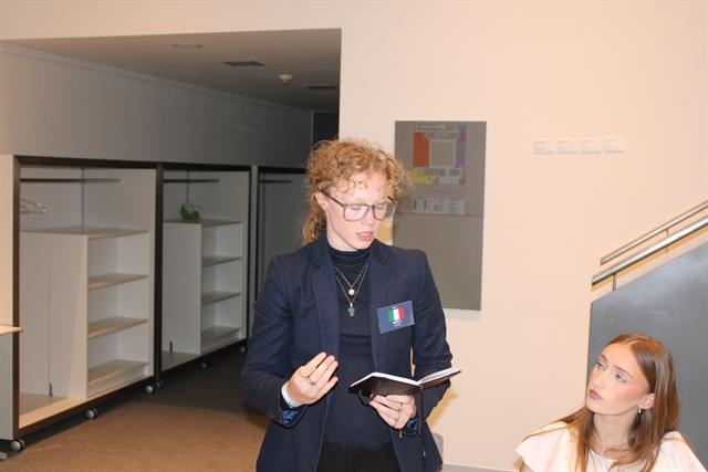 Delivering a prepared statement.
